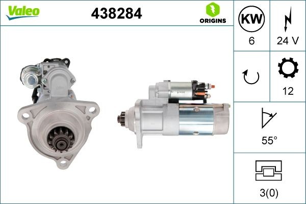VALEO 438284 Anlasser für SCANIA L,P,G,R,S - series LKW in Original Qualität