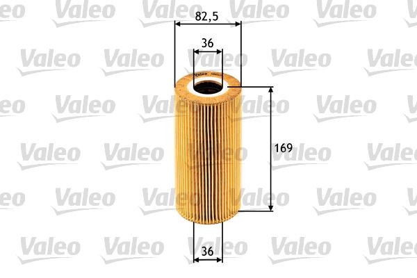 VALEO with seal, Filter Insert Inner Diameter 2: 37mm, Ø: 82mm, Height: 174mm Oil filters 586521 buy