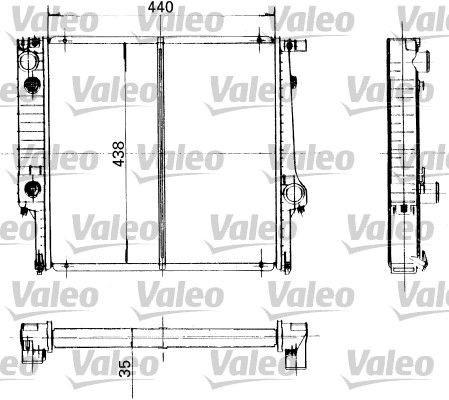 VALEO Copper, 440 x 438 x 35 mm, without coolant regulator Radiator 819400 buy