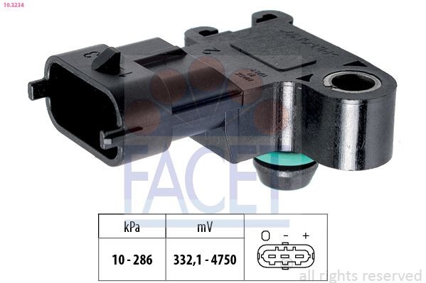 EPS 1.993.234 FACET 10.3234 Intake manifold pressure sensor 55567257