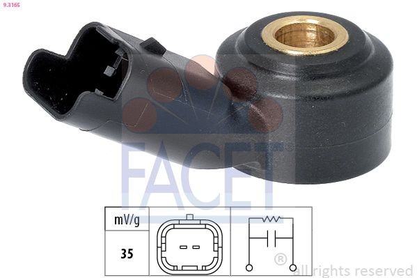 FACET 9.3165 Knock sensor BMW 3 Series 2013 in original quality
