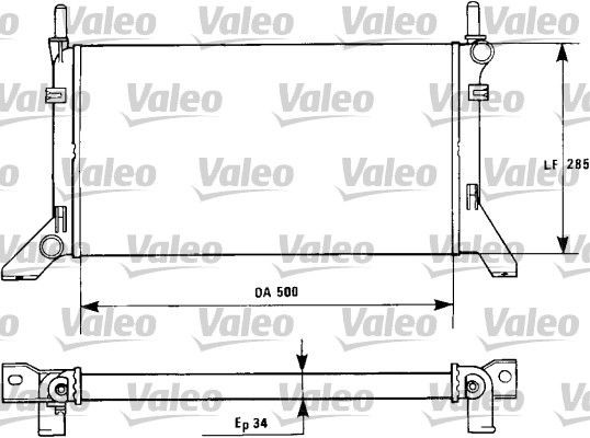 RM1134 VALEO Aluminium, 500 x 285 x 34 mm, without coolant regulator Radiator 730122 buy