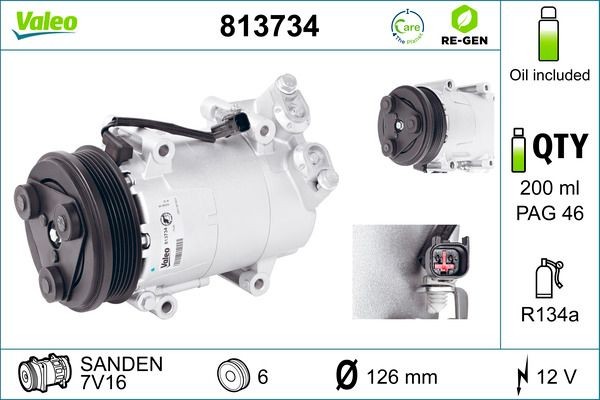 VALEO 813734 Air conditioning compressor MAZDA experience and price