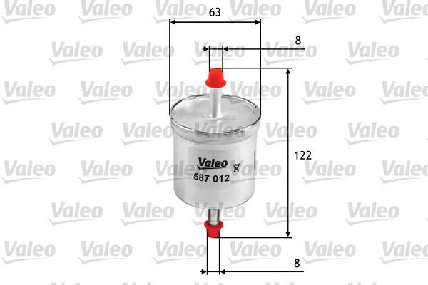 Original 587012 VALEO Inline fuel filter OPEL