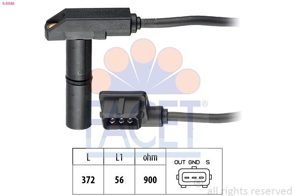 Crankshaft position sensor FACET Made in Italy - OE Equivalent - 9.0048