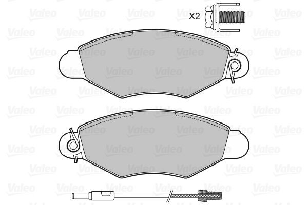 VALEO Brake pad kit 598726