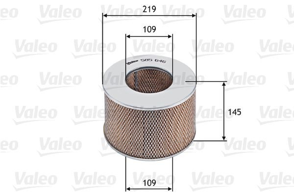 VALEO 145mm, 216, 219mm, Filter Insert Height: 145mm Engine air filter 585646 buy