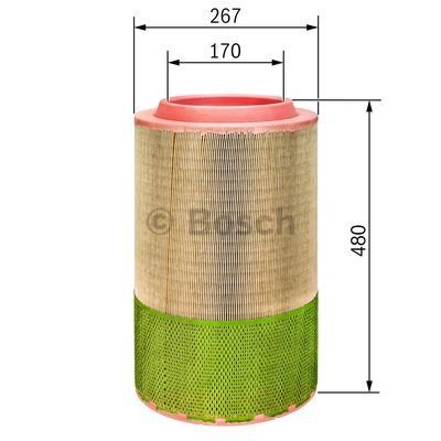 F026400249 Engine air filter BOSCH S0249 review and test