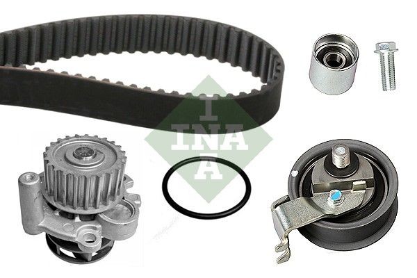 INA 530 0344 30 Water pump and timing belt kit with water pump, Width 1: 23 mm