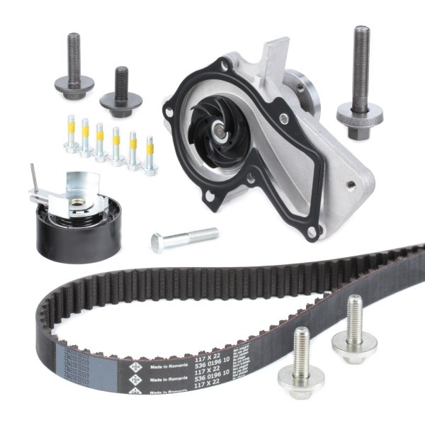 530049530 Timing belt and water pump kit 530 0495 30 INA with water pump, Width 1: 22 mm