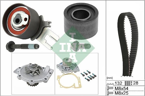 INA Timing belt kit with water pump 530 0582 30 buy online