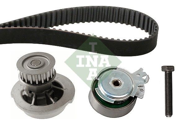 INA 530 0004 32 Water pump and timing belt kit with water pump, Width 1: 17 mm