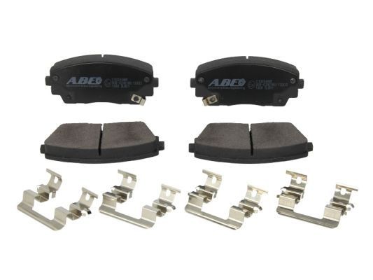 ABE C10334ABE Brake pad set Front Axle, with acoustic wear warning