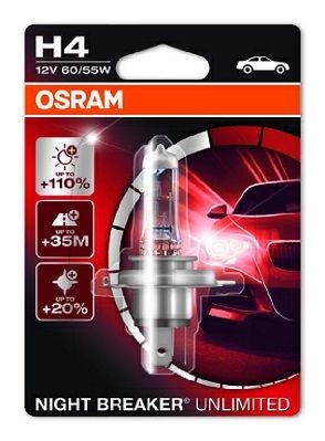 H4 OSRAM NIGHT BREAKER UNLIMITED H4 12V 60/55W P43t, Halogen Main beam bulb 64193NBU-01B buy