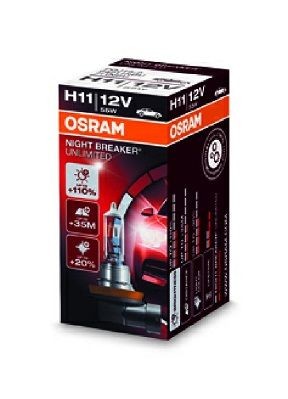OSRAM NIGHT BREAKER UNLIMITED 64211NBU Bulb, spotlight H11 12V 55W PGJ19-2, Halogen