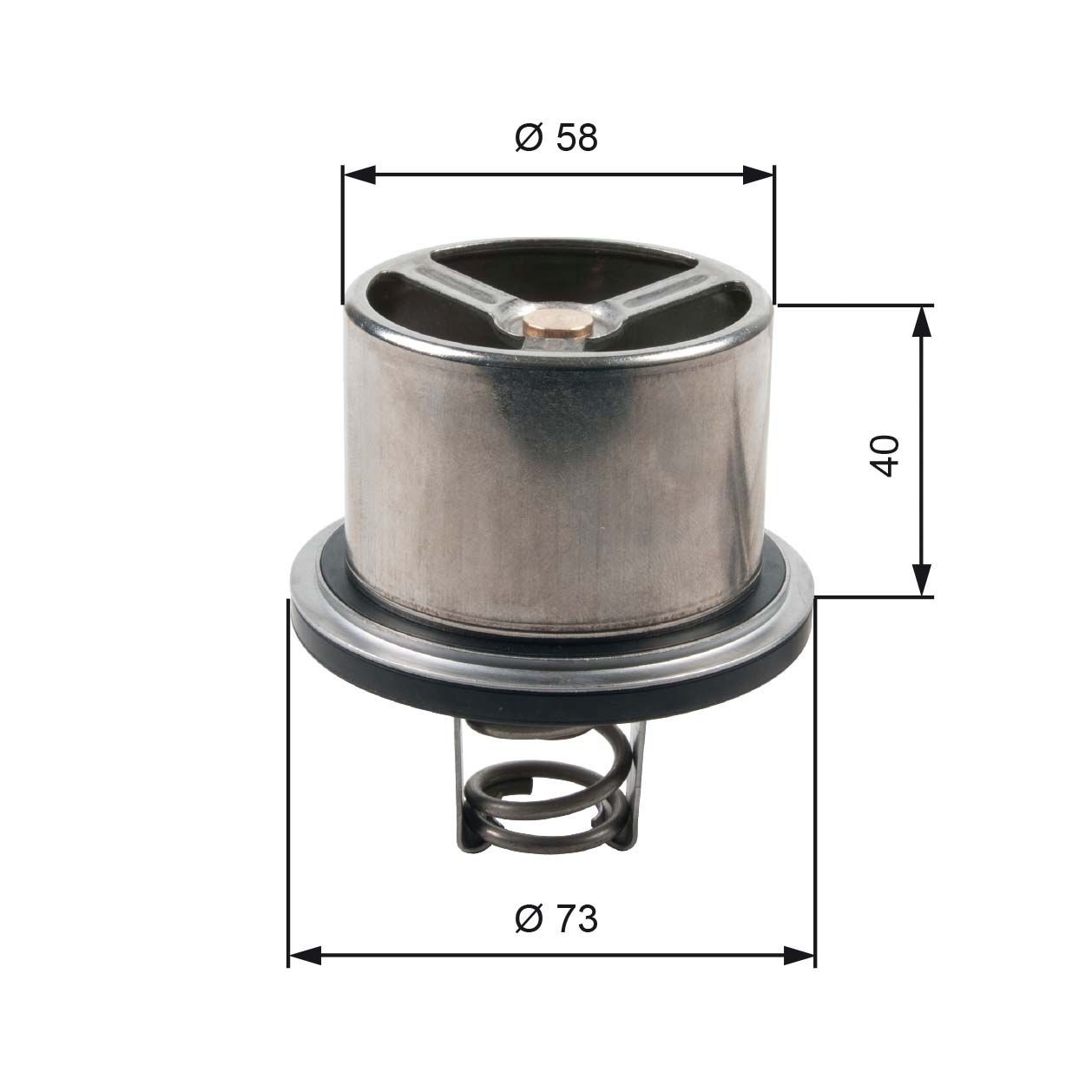 7412-10134 GATES Opening Temperature: 82°C, Metal, without housing Thermostat, coolant TH07882 buy