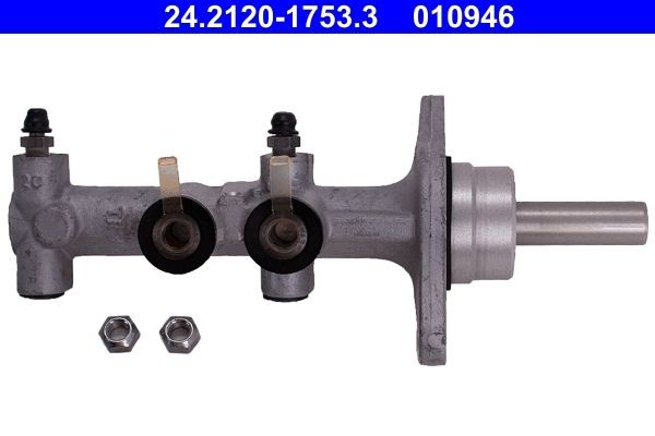 010946 ATE Number of connectors: 4, Ø: 20,6 mm, 2x M10x1 Master cylinder 24.2120-1753.3 buy