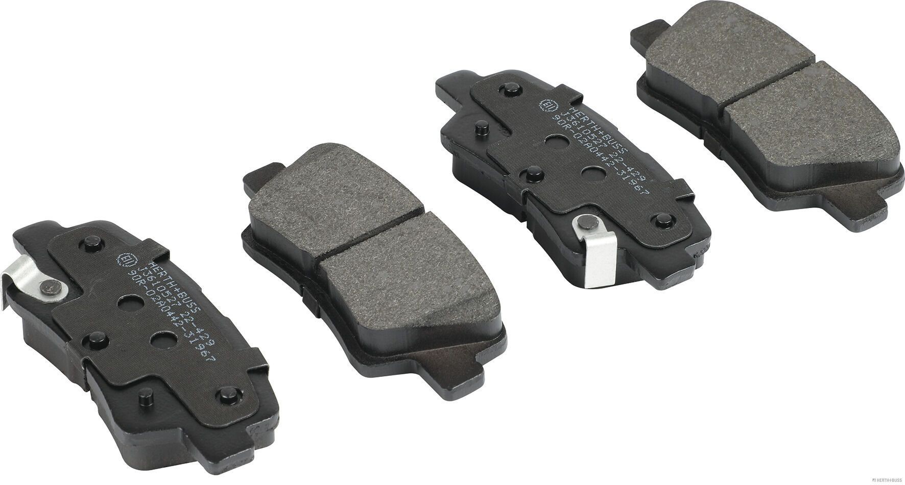 HERTH+BUSS JAKOPARTS with acoustic wear warning, with anti-squeak plate Height 1: 41,1mm, Height 2: 41,1mm, Width 1: 99,6mm, Width 2 [mm]: 99,6mm, Thickness 1: 15,5mm, Thickness 2: 15,5mm Brake pads J3610527 buy