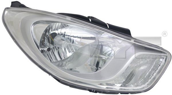 TYC 20-12573-05-2 Headlight Right, H4, chrome, for right-hand traffic, with electric motor