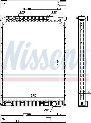 NISSENS Aluminium, 1015 x 810 x 40 mm, with frame, Brazed cooling fins Radiator 67169 buy