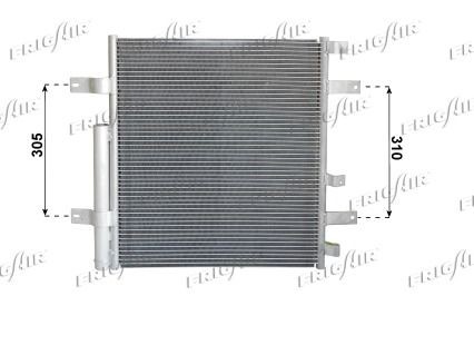 FRIGAIR 0806.2092 Air conditioning condenser 460 x 535 x 16 mm, R 134a