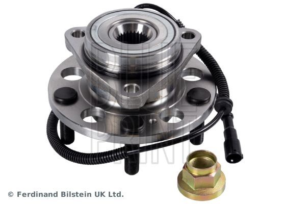 BLUE PRINT ADG08272 Wheel bearing kit Front Axle, without stop function, Wheel Bearing integrated into wheel hub, with wheel hub, 89 mm, Angular Ball Bearing