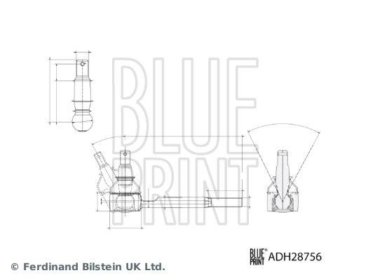BLUE PRINT Outer tie rod ADH28756 for HONDA STREAM, CR-V