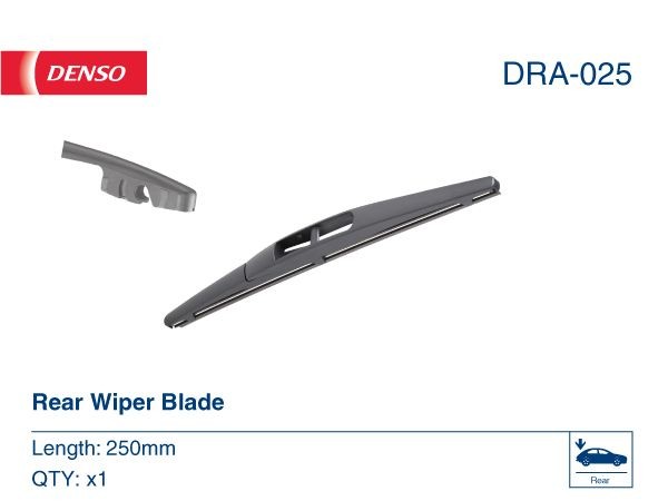DENSO Rear DRA-025 Wiper blade 250 mm, Standard, 10 Inch