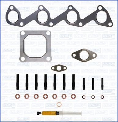 JTC11239 AJUSA Turbocharger gasket FORD with studs, syringe with oil, with gaskets/seals