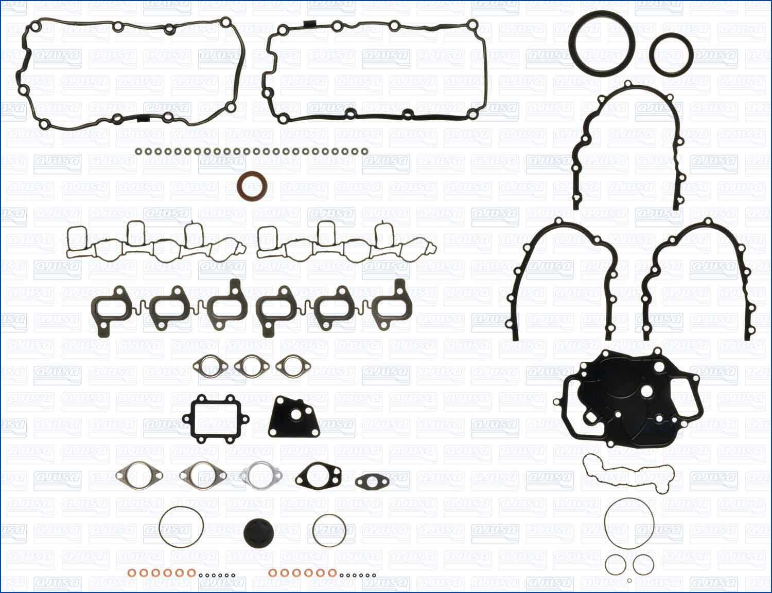AJUSA 51026100 Full Gasket Set, engine without cylinder head gasket, without exhaust pipe gasket