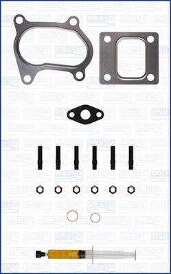JTC11356 AJUSA Exhaust mounting kit KIA with studs, syringe with oil, with gaskets/seals