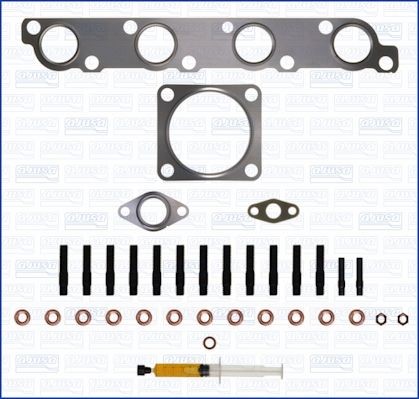 AJUSA JTC11387 Mounting Kit, charger with studs, syringe with oil, with gaskets/seals