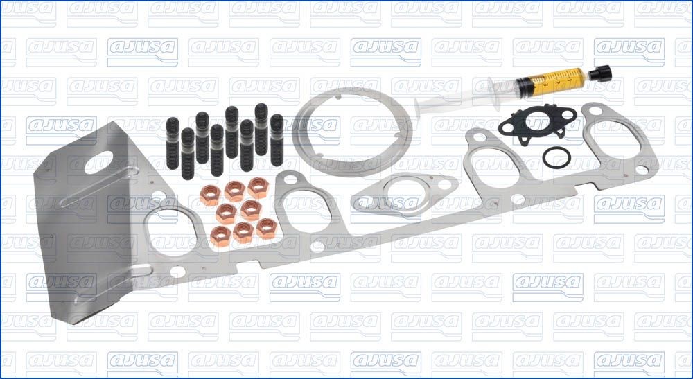 JTC11482 AJUSA Exhaust mounting kit SEAT with studs, syringe with oil, with gaskets/seals