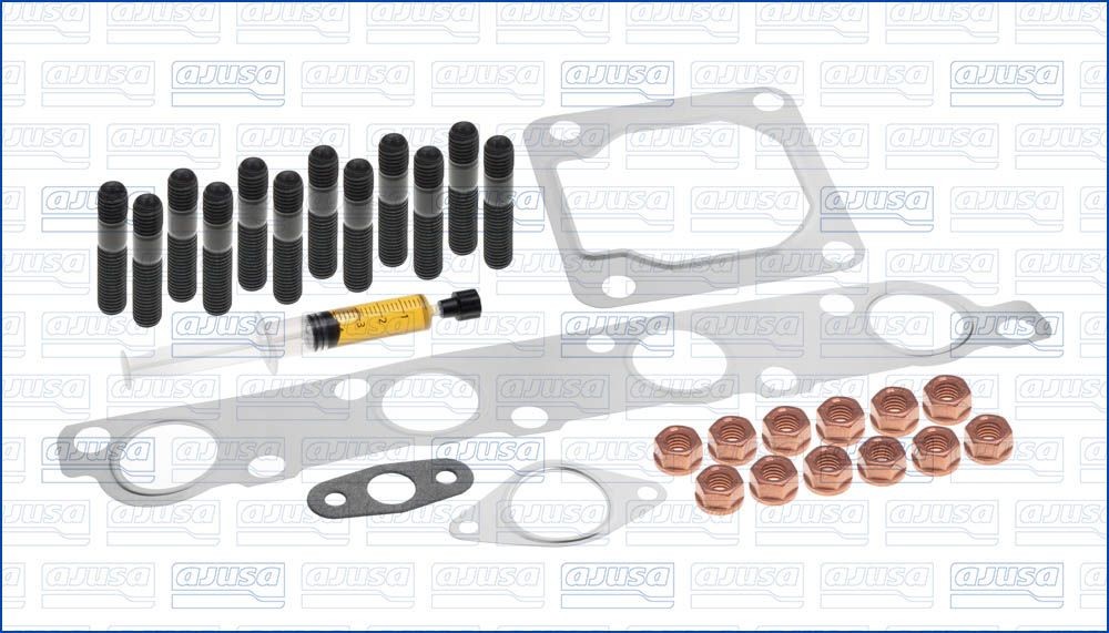 JTC11046 AJUSA Turbocharger gasket FORD with gaskets/seals, with studs