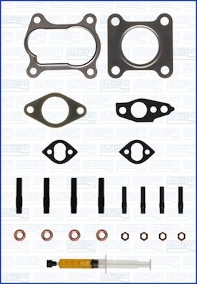 Exhaust mounting kit AJUSA with studs, syringe with oil, with gaskets/seals - JTC11063