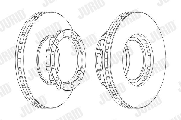 JURID 569125J Bremsscheibe für IVECO X-WAY LKW in Original Qualität