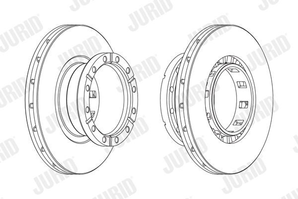 JURID 569161J Bremsscheibe für IVECO EuroCargo IV LKW in Original Qualität
