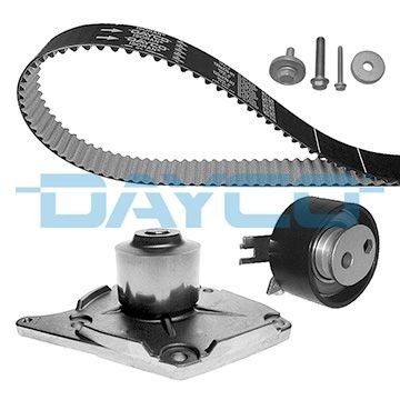 Nissan QASHQAI Belt and chain drive parts - Water pump and timing belt kit DAYCO KTBWP5320