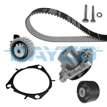 Fiat Ducato 250 Belt and chain drive parts - Water pump and timing belt kit DAYCO KTBWP7590