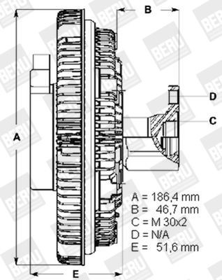0 720 002 098 BERU Clutch, radiator fan LK098 buy
