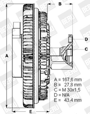 Thermal fan clutch BERU - LK099