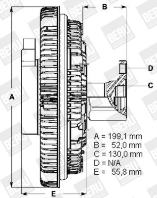 BERU LK100 Kupplung, Kühlerlüfter für SCANIA 3 - series LKW in Original Qualität