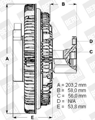 Koppeling, radiateurventilator BERU LK110