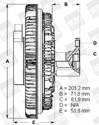 BERU LK111 Kupplung, Kühlerlüfter für MERCEDES-BENZ AXOR 2 LKW in Original Qualität