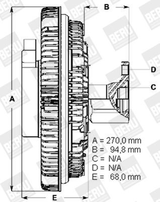 0 720 002 116 BERU Clutch, radiator fan LK116 buy