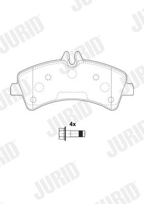 JURID Brake pad kit 2921709560