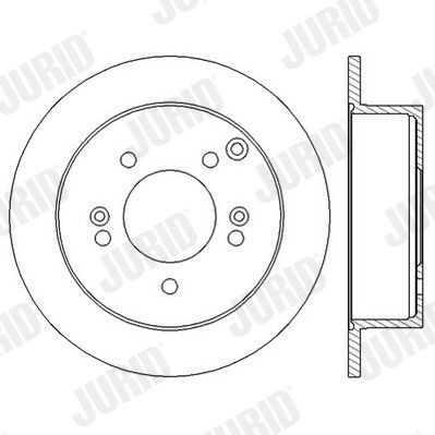 JURID 562552JC Brake disc 262x10mm, 5x114,3, solid, Coated