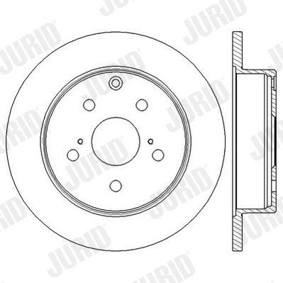 JURID 562601JC Brake disc 281x12mm, 5, solid, Coated