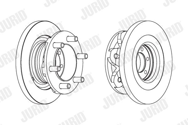 JURID 567118J Brake disc 290x22mm, 6x95, solid, Oiled