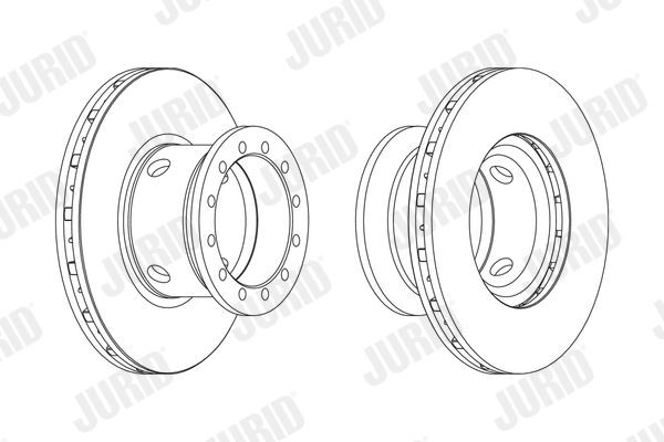 JURID 567123J Bremsscheibe für DAF F 1000 LKW in Original Qualität